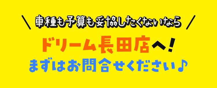 車種も予算も妥協したくないならドリーム長田店へ！